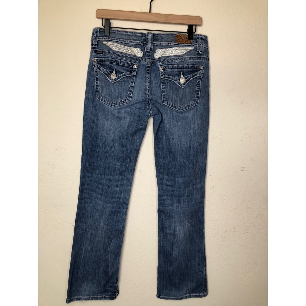 Adiktd Jeans Women's‎ Size 6 Blue Bootcut Embellished Pockets Western Cowgirl - Picture 15 of 15